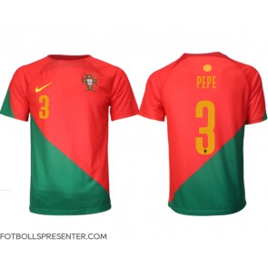 Portugal Pepe #3 Hemma Matchtröja VM 2022 Kortärmad